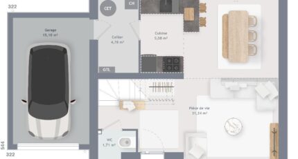 Actua 80 R+1 GA 27943-4586modele920200407x2yfR.jpeg - Maisons Les Naturelles