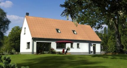 Maison familiale contemporaine avec son toit rouge, 130m², garage 31451-5042modele820230802CbOeC.jpeg - Maisons Les Naturelles