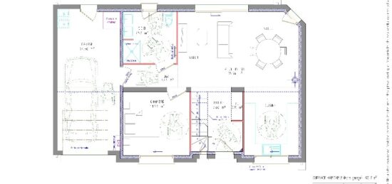 Plan de maison Surface terrain 130 m2 - 6 pièces - 3  chambres -  avec garage 