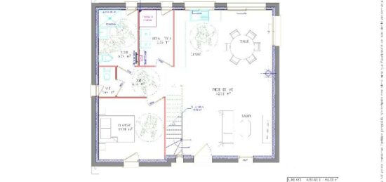 Plan de maison Surface terrain 70 m2 - 4 pièces - 3  chambres -  sans garage 