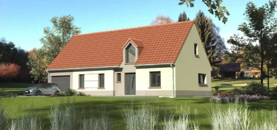 Plan de maison Surface terrain 147 m2 - 4 pièces - 3  chambres -  avec garage 