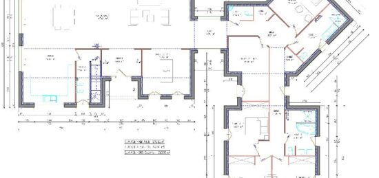 Plan de maison Surface terrain 230 m2 - 10 pièces - 3  chambres -  sans garage 
