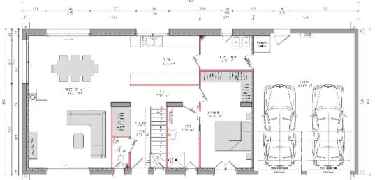 Plan de maison Surface terrain 160 m2 - 10 pièces - 5  chambres -  avec garage 