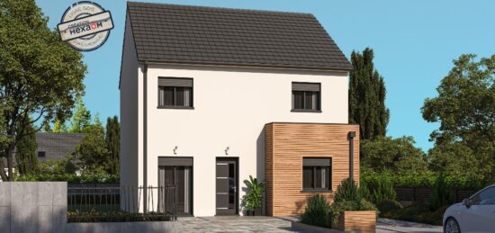 Plan de maison Surface terrain 97 m2 - 5 pièces - 4  chambres -  avec garage 