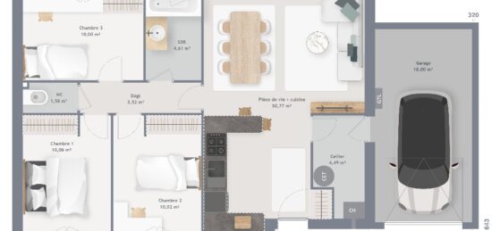 Maison neuve à , Somme