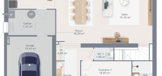 Maison neuve à , Somme