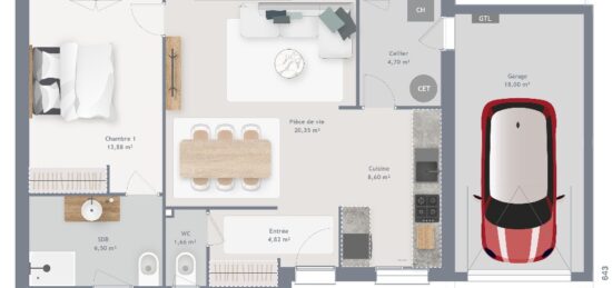 Maison neuve à , Pas-de-Calais